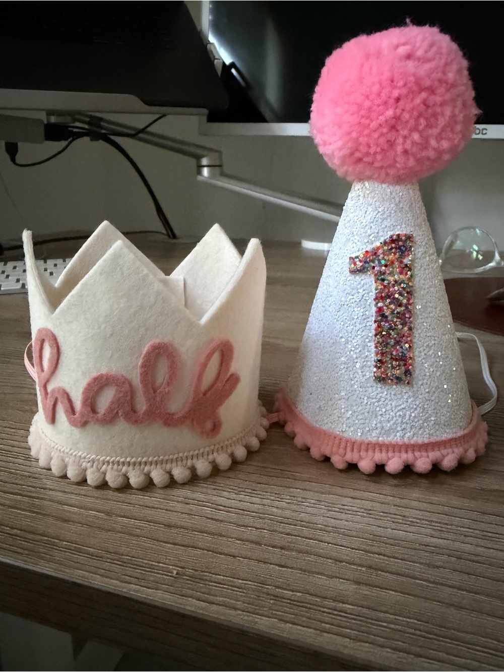 Half & 1st birthday crown / hat
